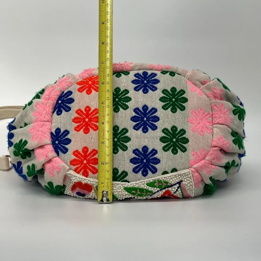Beaded Embroidered Dragonfly Tote Bag Boho Multicolor Crossbody America & Beyond
